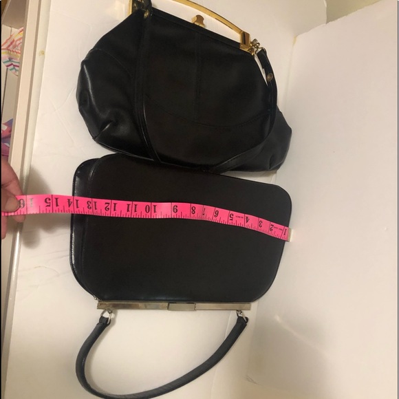 Retro Vintage Handbag Purse Lot of 2 Black - Picture 4 of 9